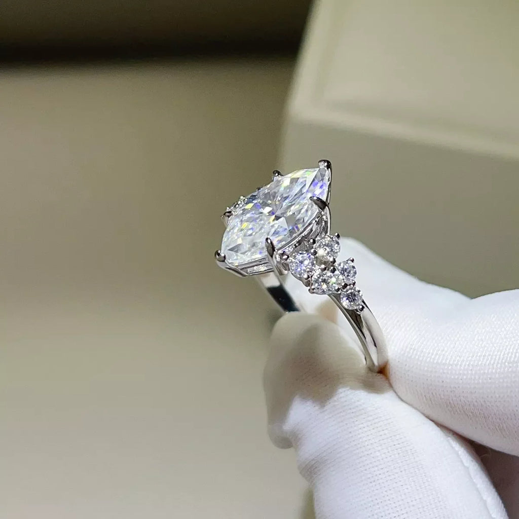 5 Carat 925 Sterling Silver Moissanite Ring