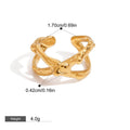18K gold X-shaped ring with textured design, simple and personalized