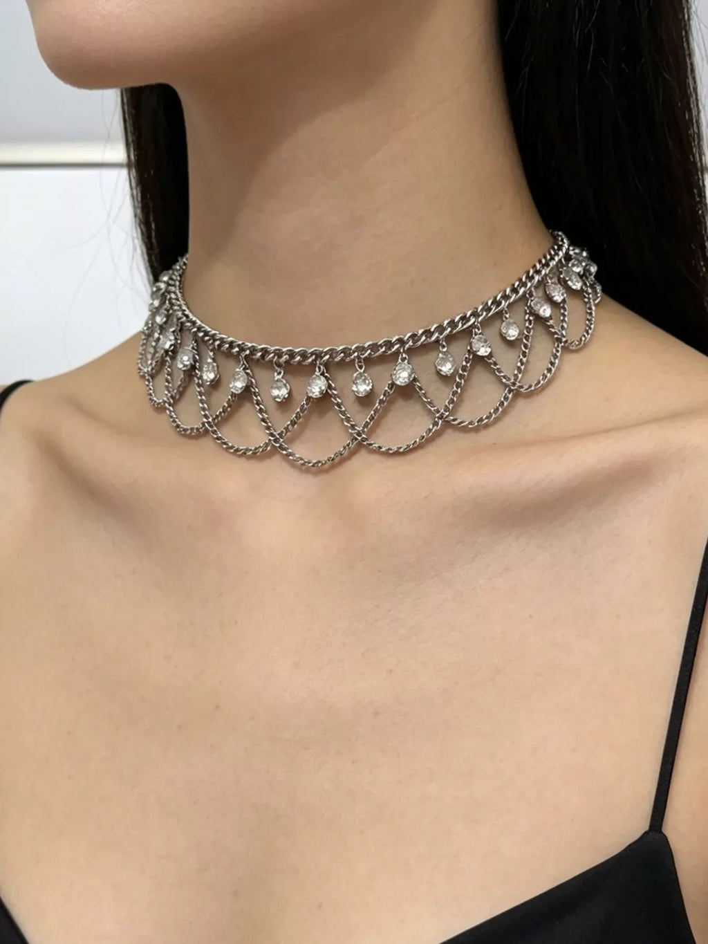 18K Gold-Plated Zircon Chain Necklace