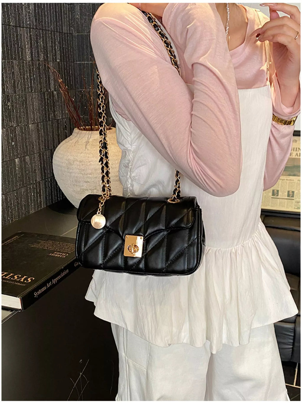 Quilted Chain Shoulder Bag