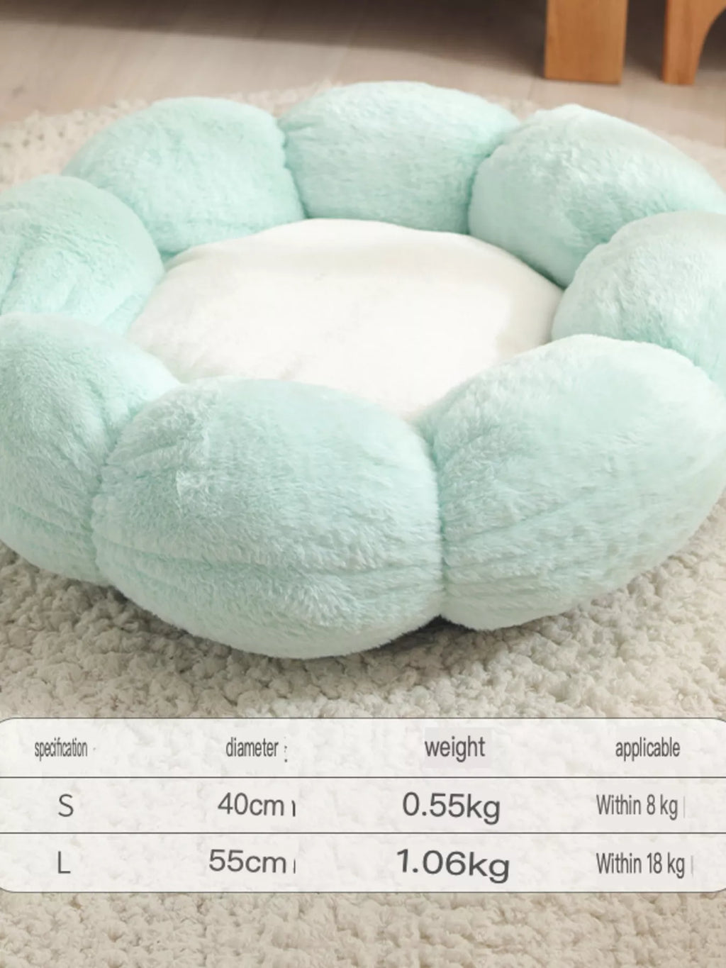 Round Plush Pet Nest with Cloud Pillow