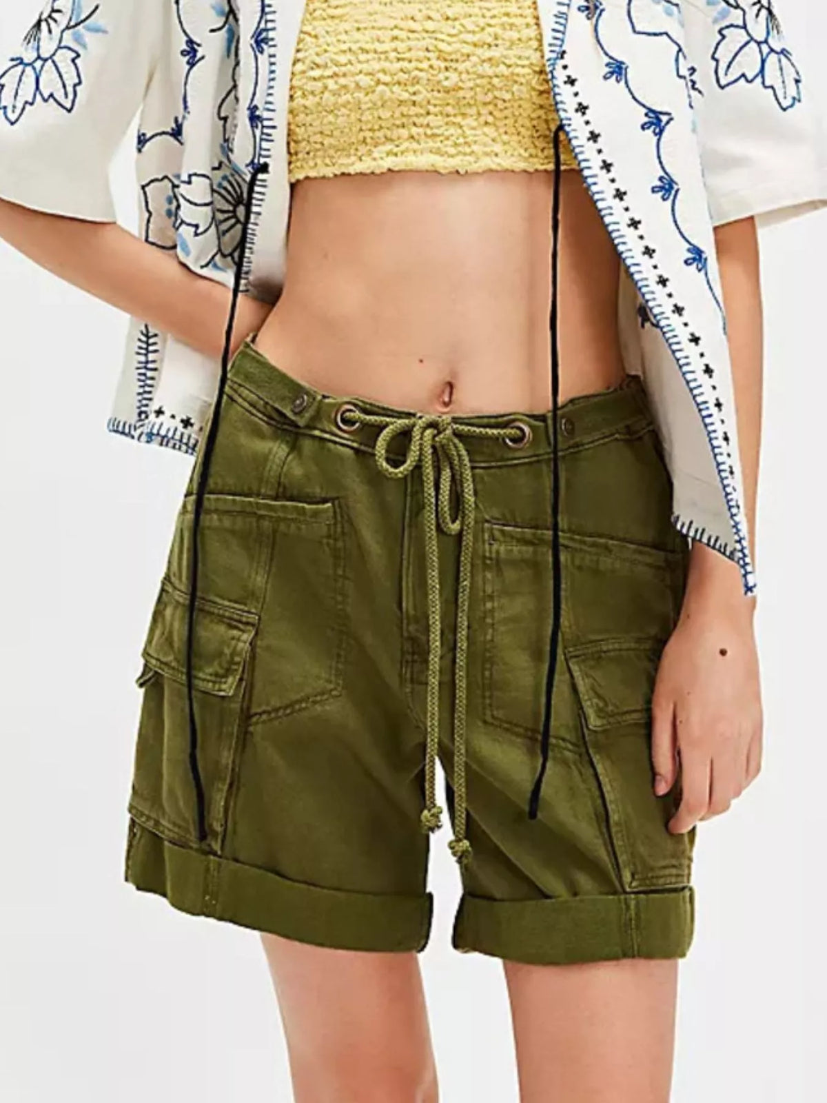Drawstring Cargo Shorts