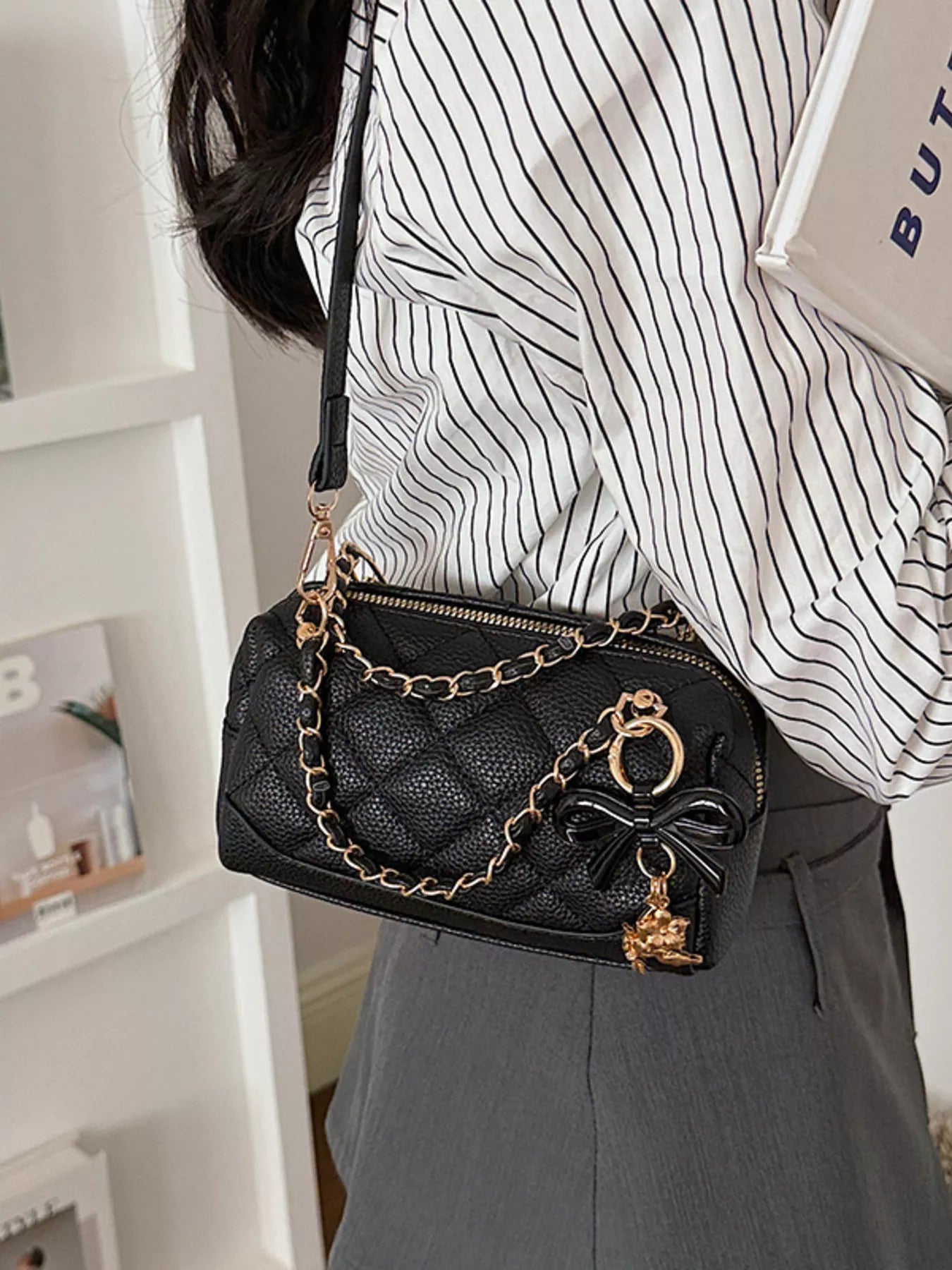 Quilted Chain Crossbody Bag