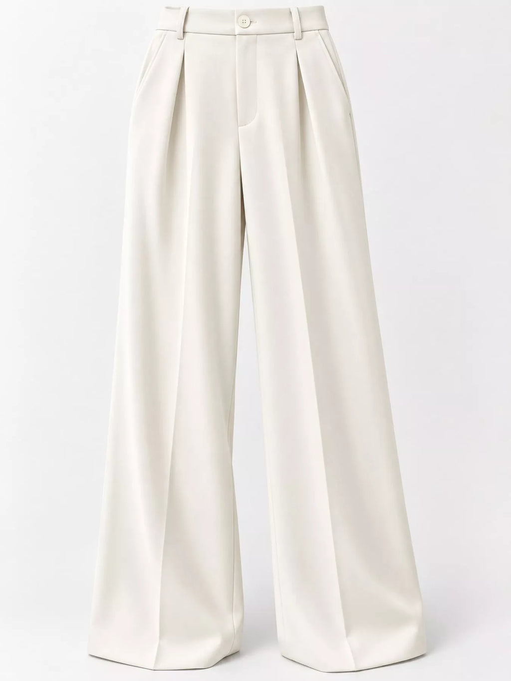 High-Waisted Pleated Wide-Leg Pants