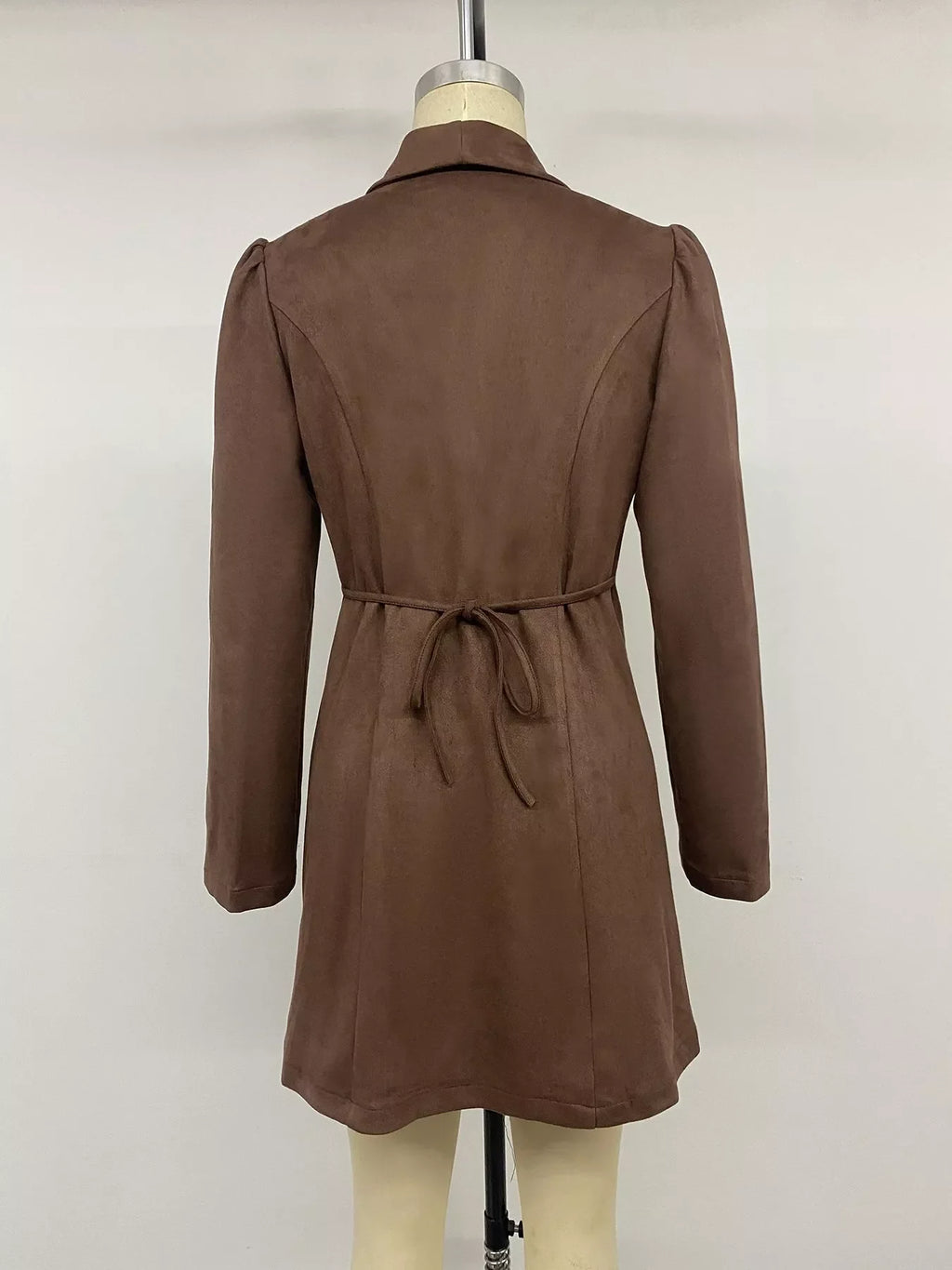 Button-Front Long Sleeve Blazer Dress