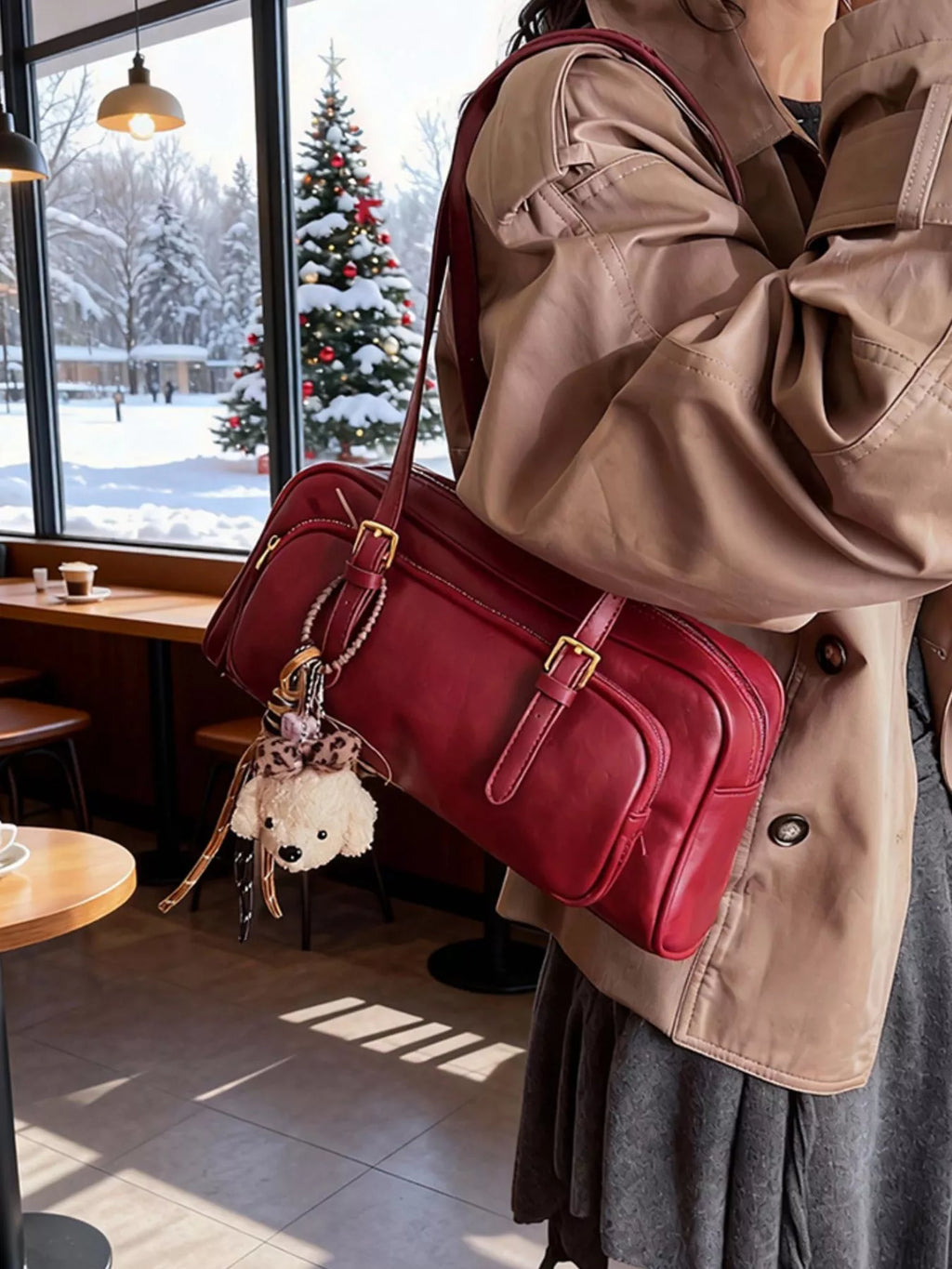 PU Leather Shoulder Bag