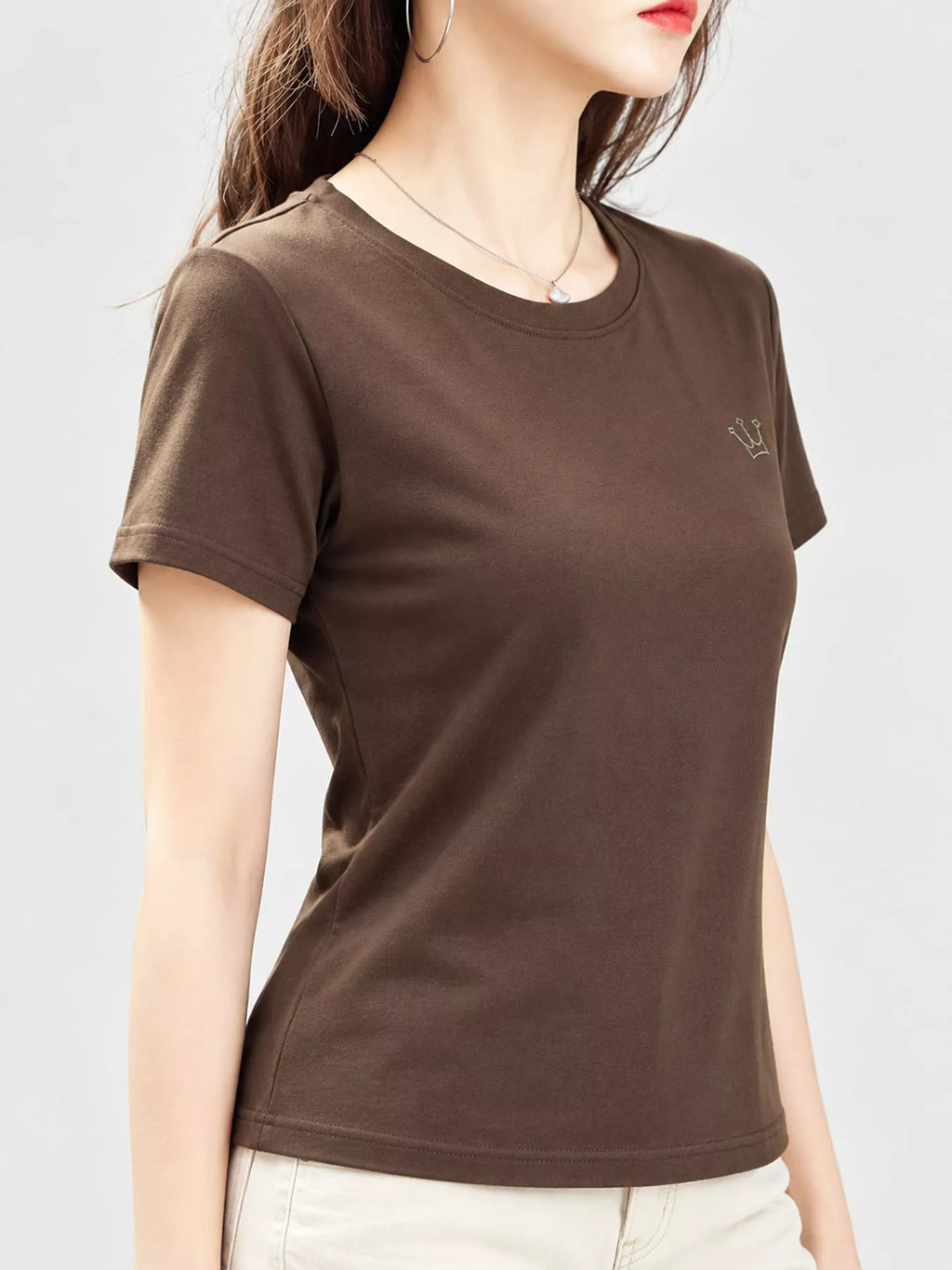 Full Size Crown Long Sleeve T-Shirt Plus Size