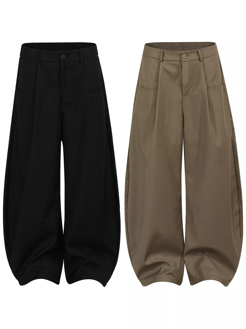 Men's Wide Leg Pants with Pleated Front