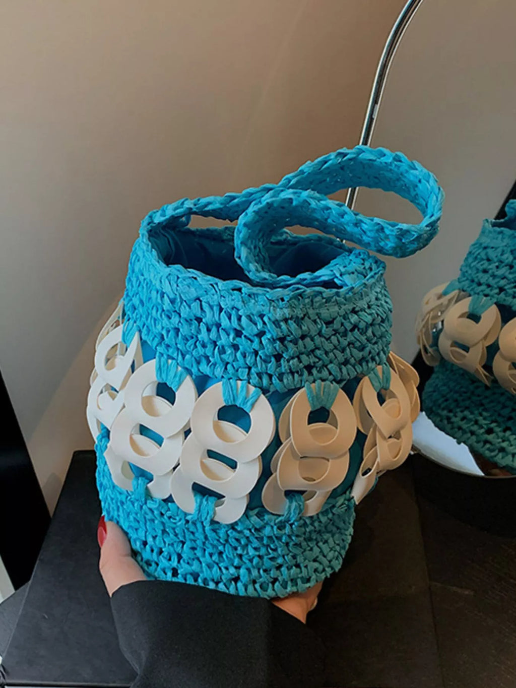 Woven Bucket Handbag
