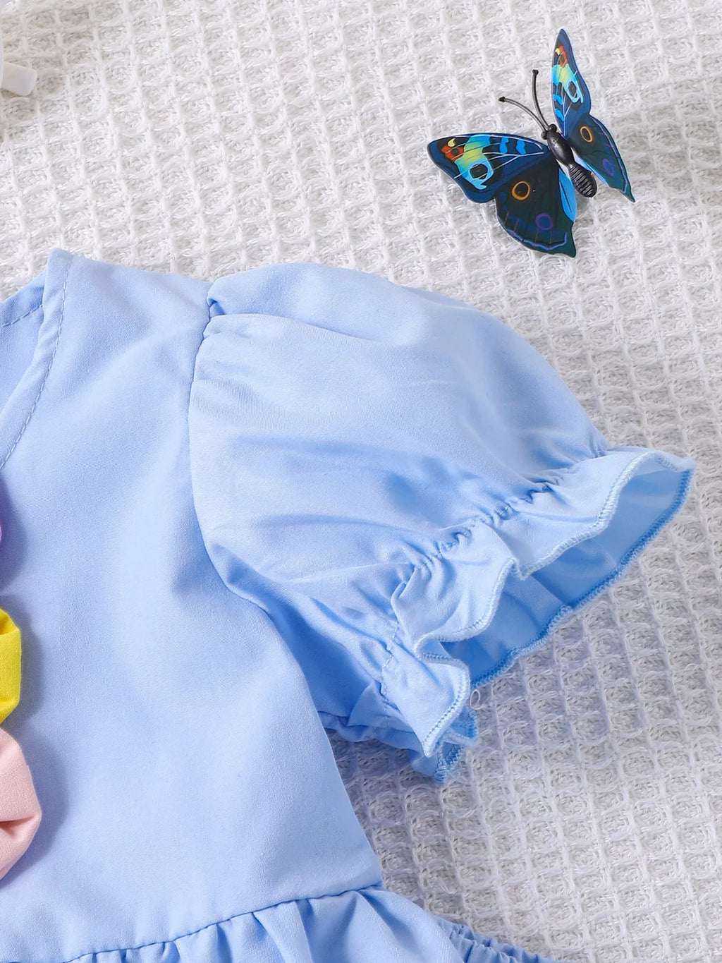 Children's Bow Puff Sleeve Top and Shorts Set