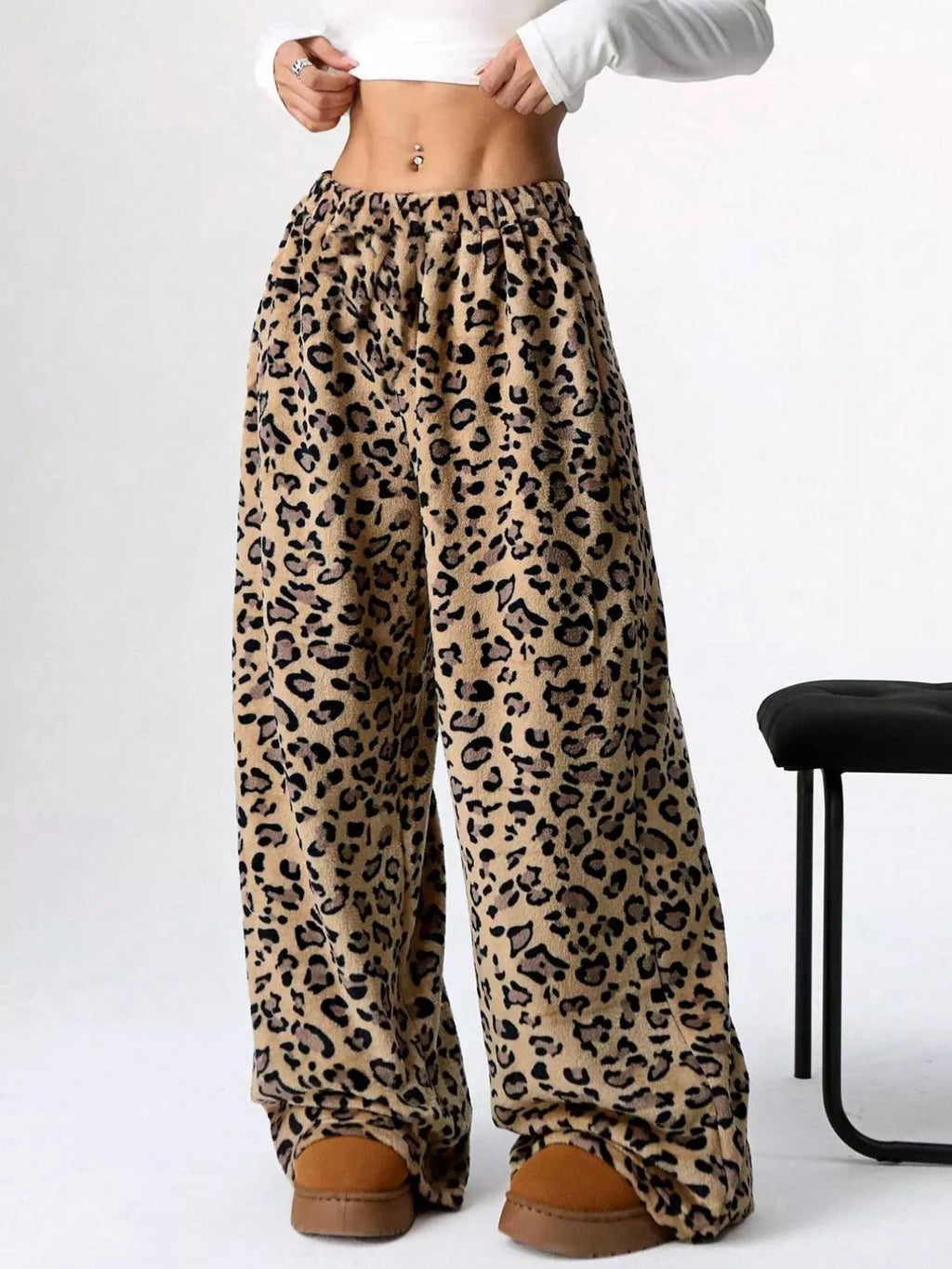 Drawstring Wide Leg Pants