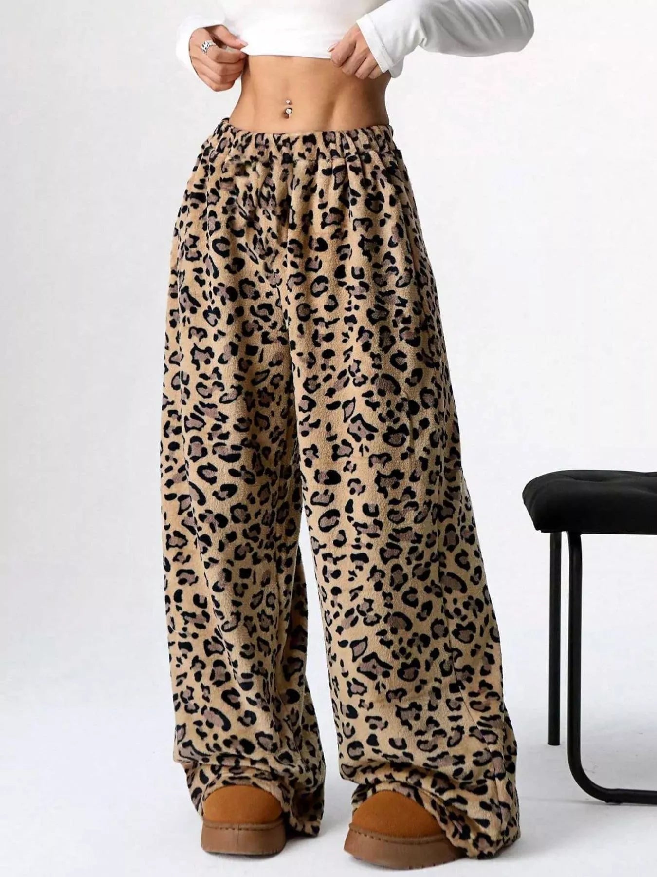 Drawstring Wide Leg Pants