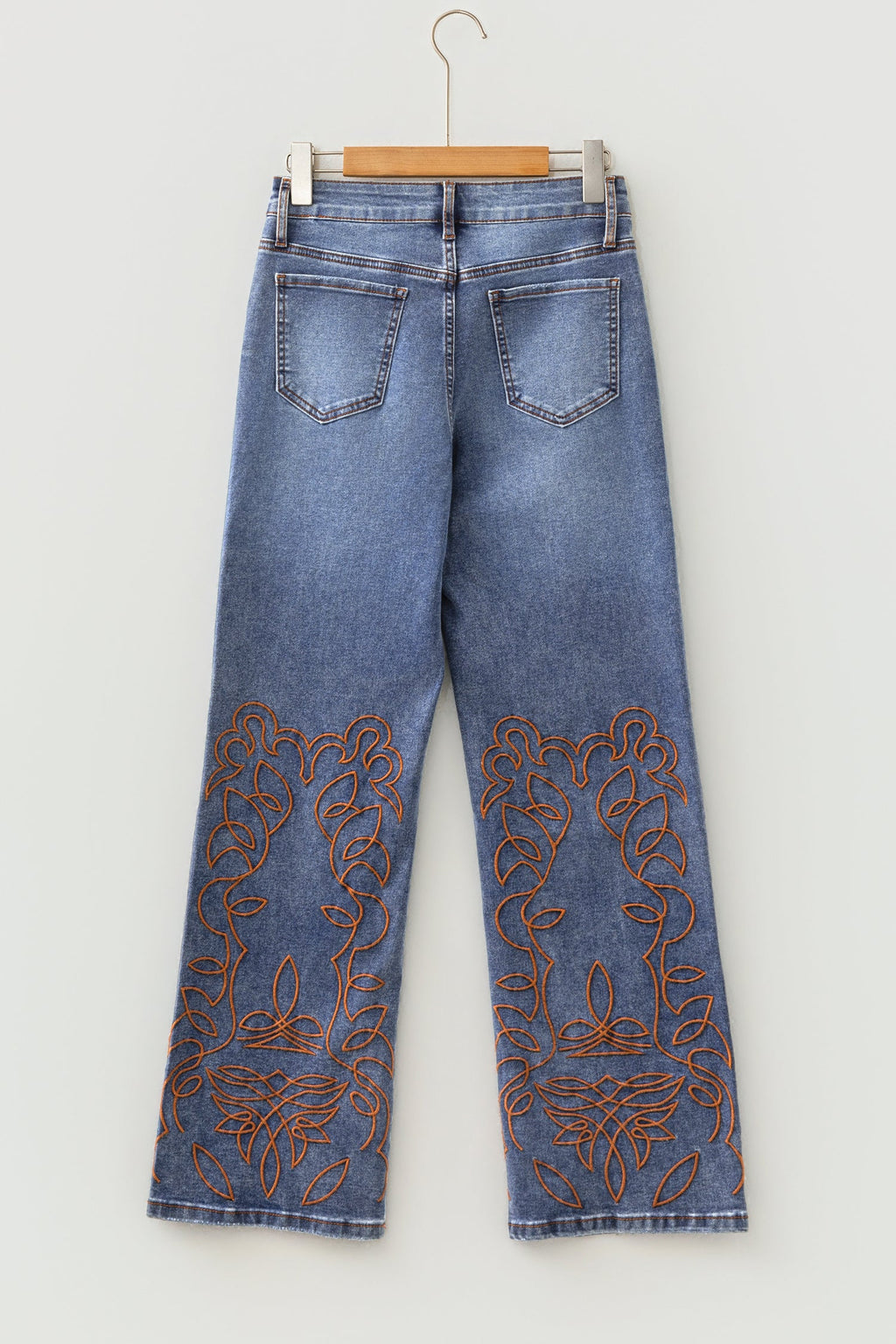 Ashleigh Blue Embroidered Flare Leg Jeans