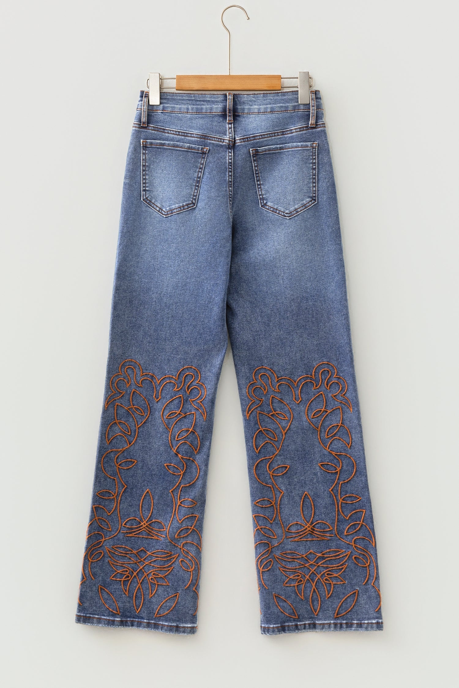 Ashleigh Blue Embroidered Flare Leg Jeans