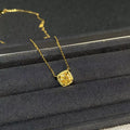 18K Gold-Plated Square Pendant Necklace