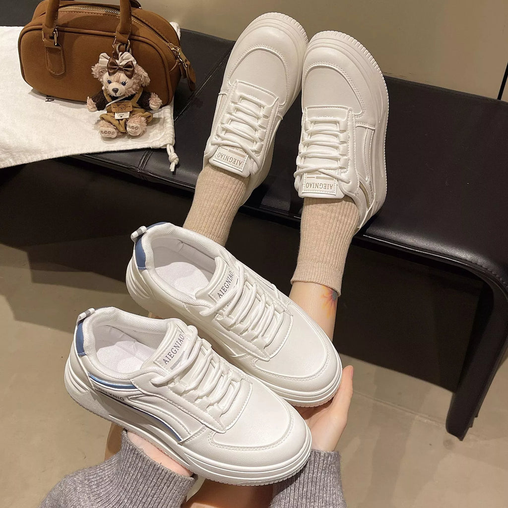 Classic Lace-Up Platform Sneakers