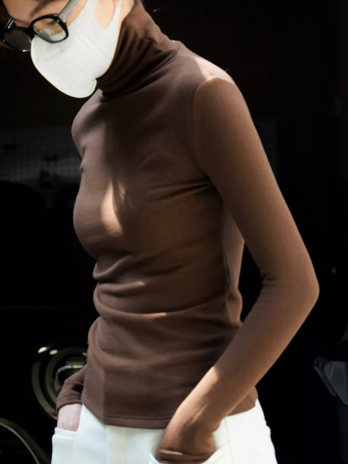 Slim-Fit Turtleneck Long Sleeve T-Shirt