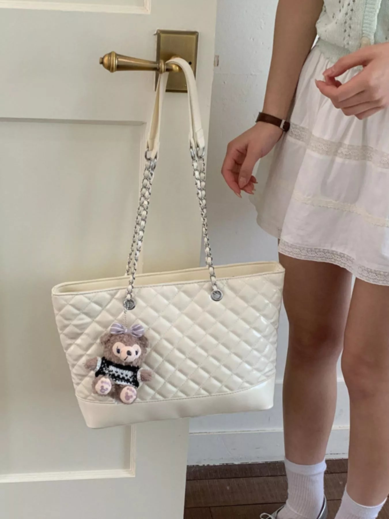 Quilted PU Leather Shoulder Bag