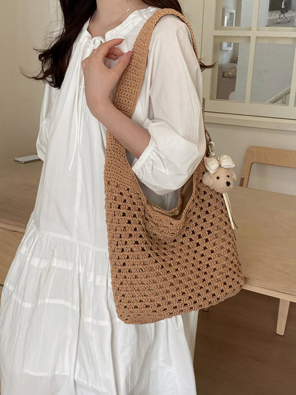 Crochet Knit Shoulder Bag