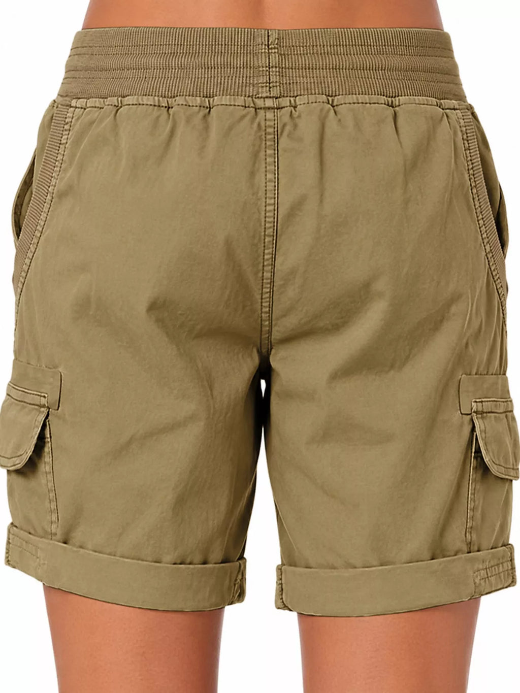 Full Size Drawstring Cargo Shorts Plus Size