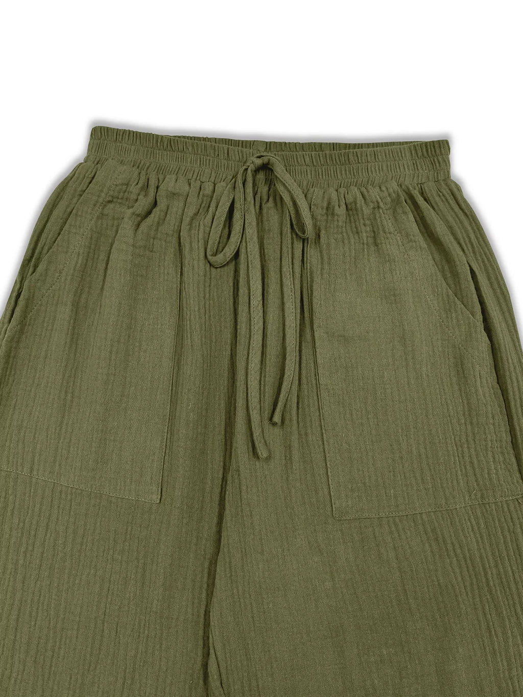 Loose Fit Gauze Drawstring Pants