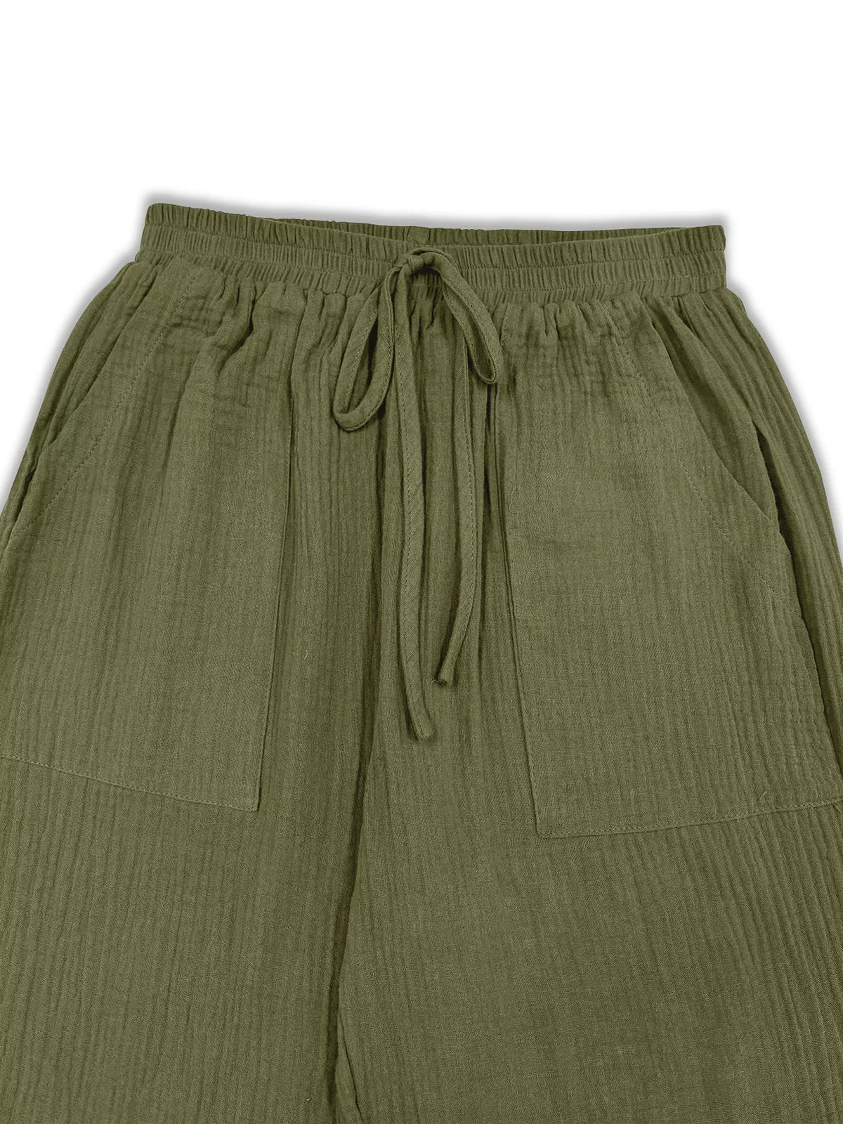 Loose Fit Gauze Drawstring Pants