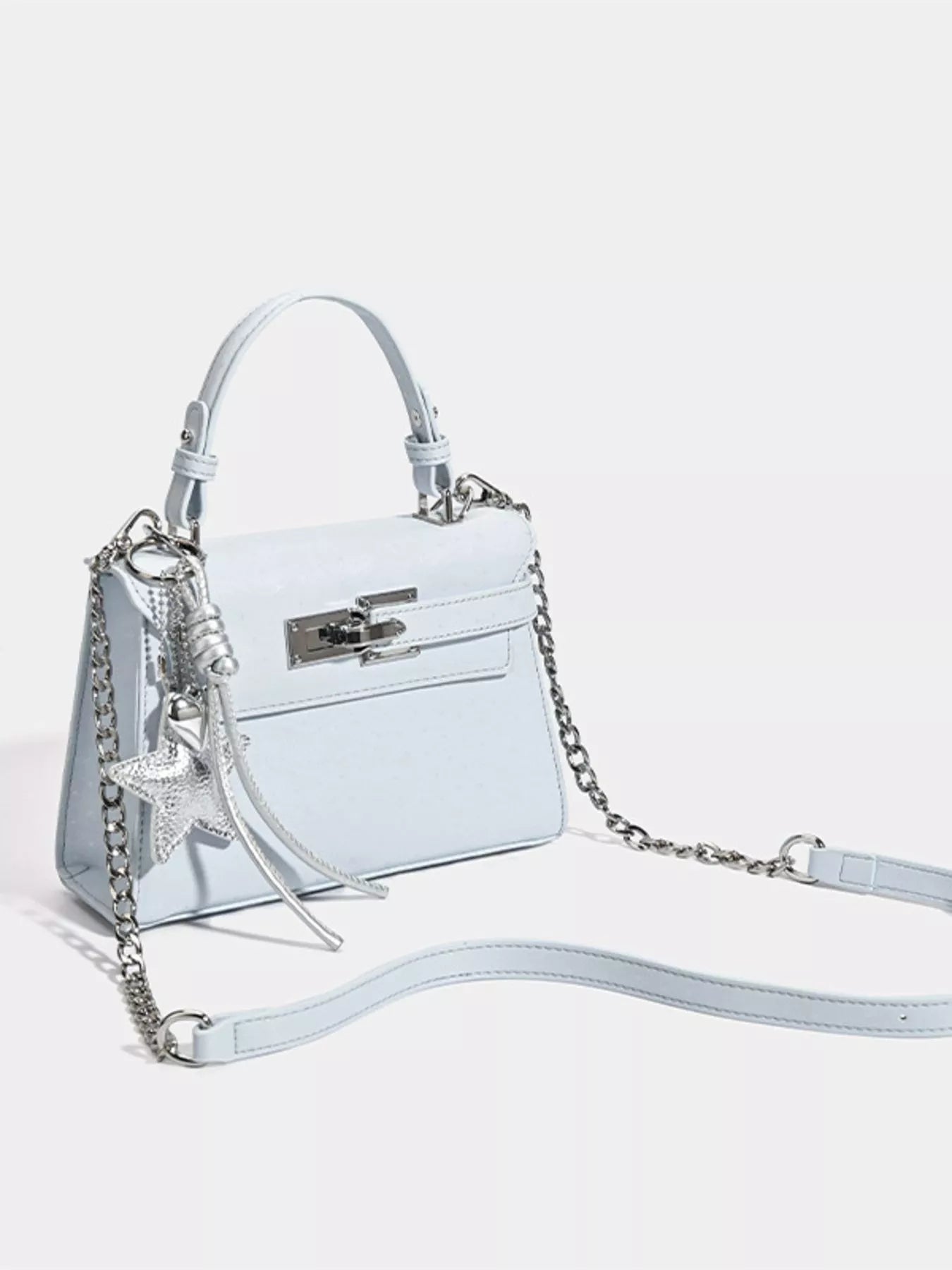 Buckle Leather Handbag