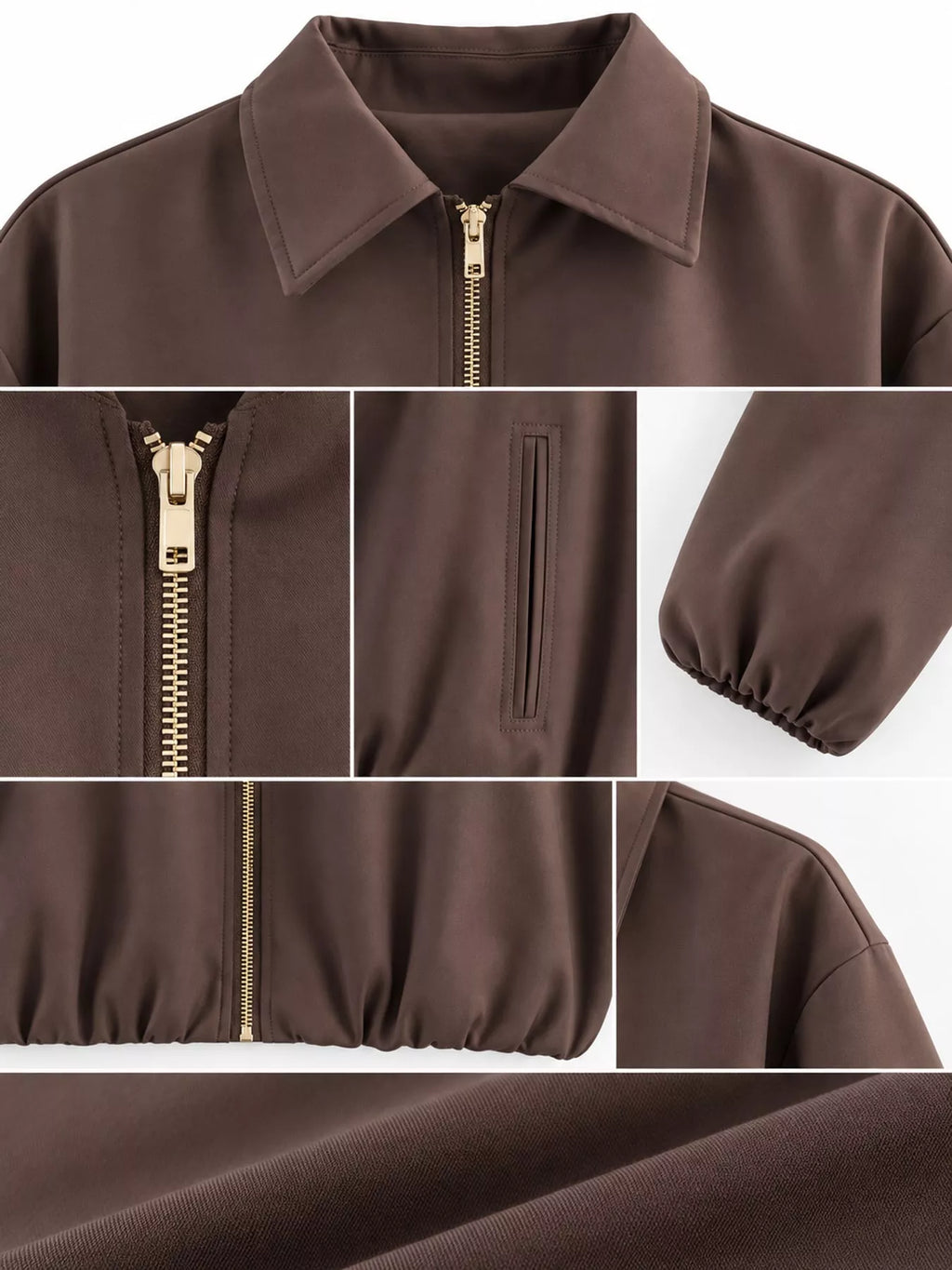 Cropped Zip-Up Jacket