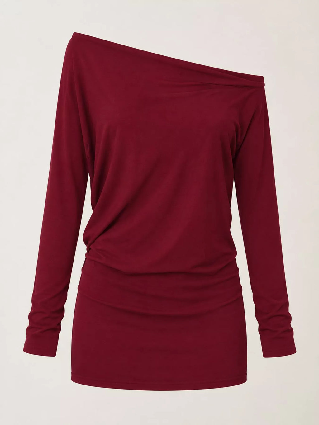 One Shoulder Knit Mini Dress