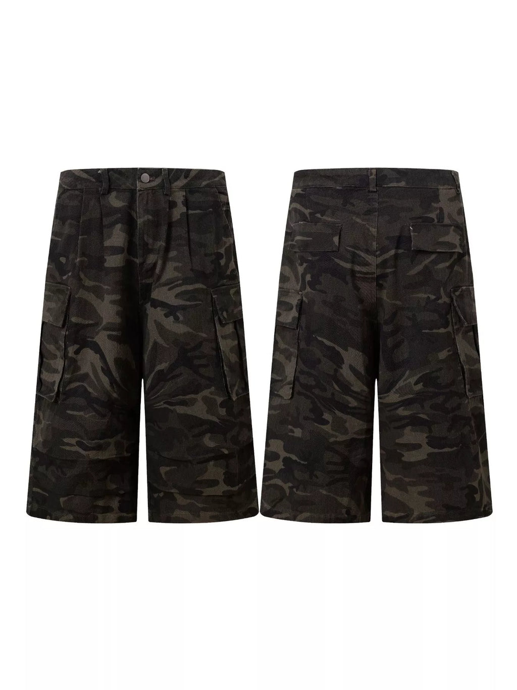 Men's Camouflage Wide-Leg Cargo Capris