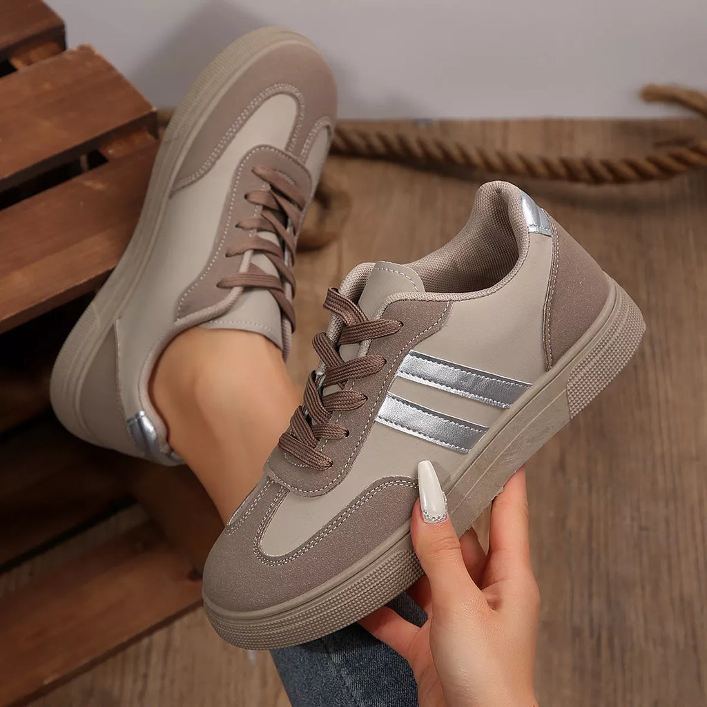 Round Toe Lace Up Sneakers