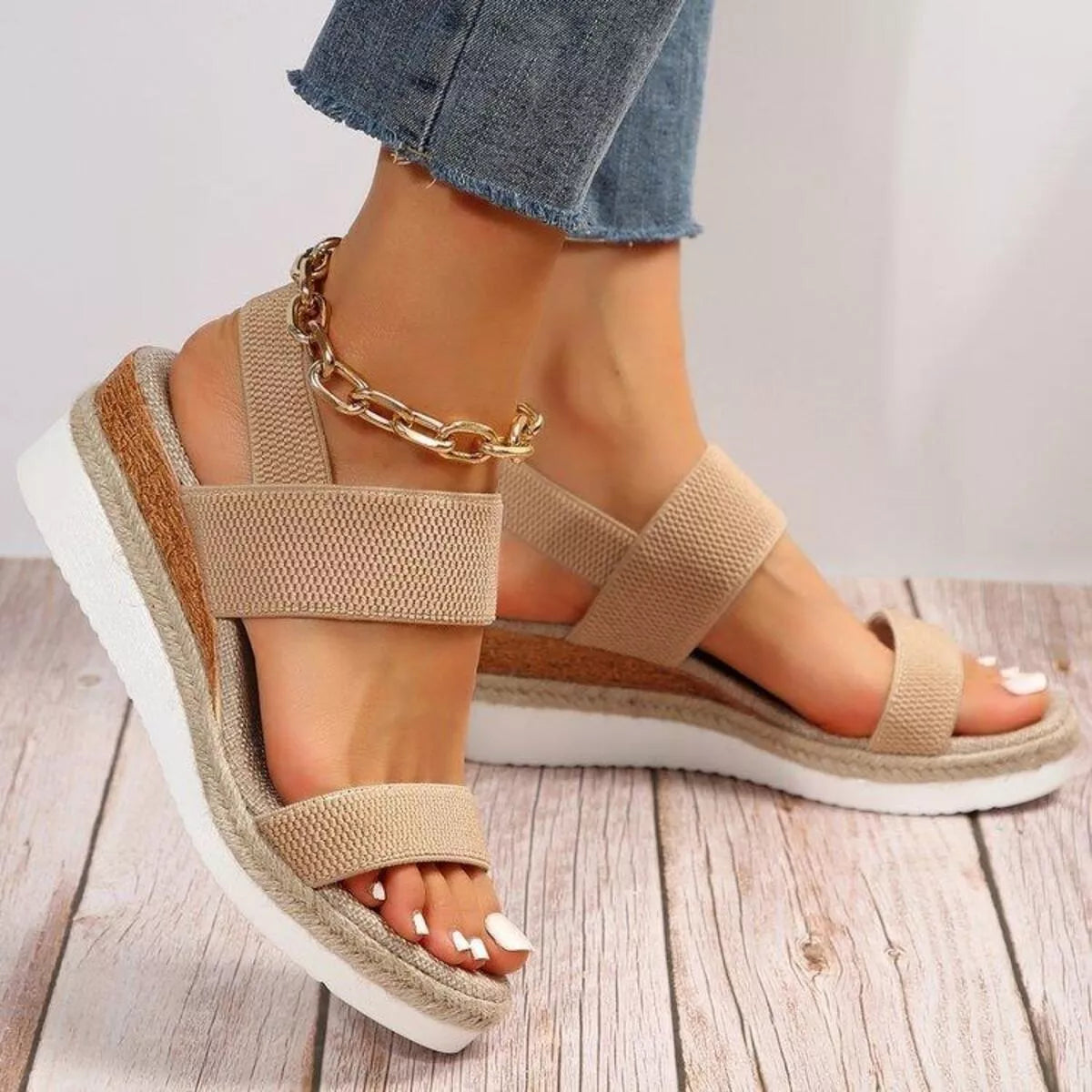 Open Toe Wedge Sandals