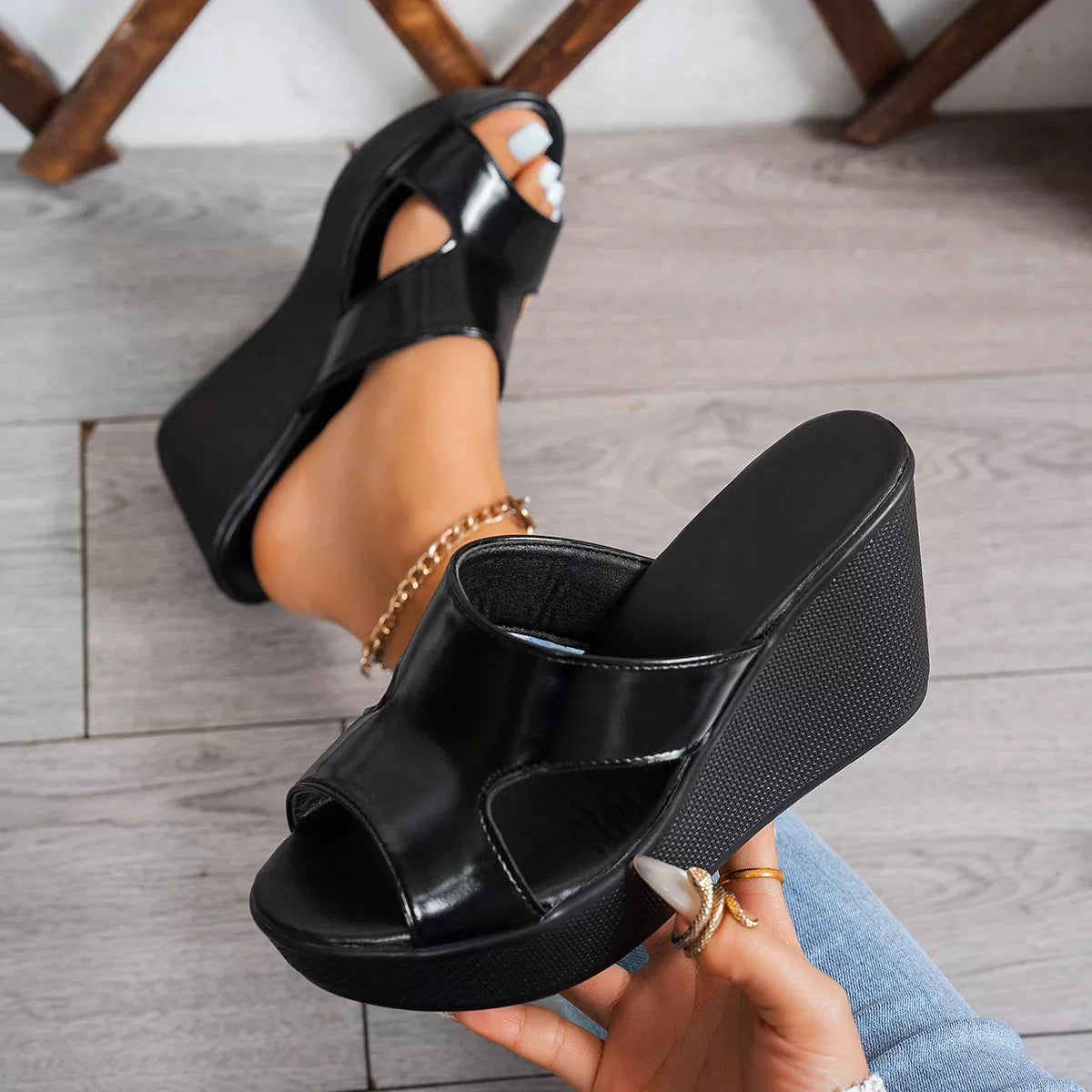 Open Toe Wedge Sandals