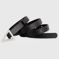 Triangle Buckle Skinny Belt