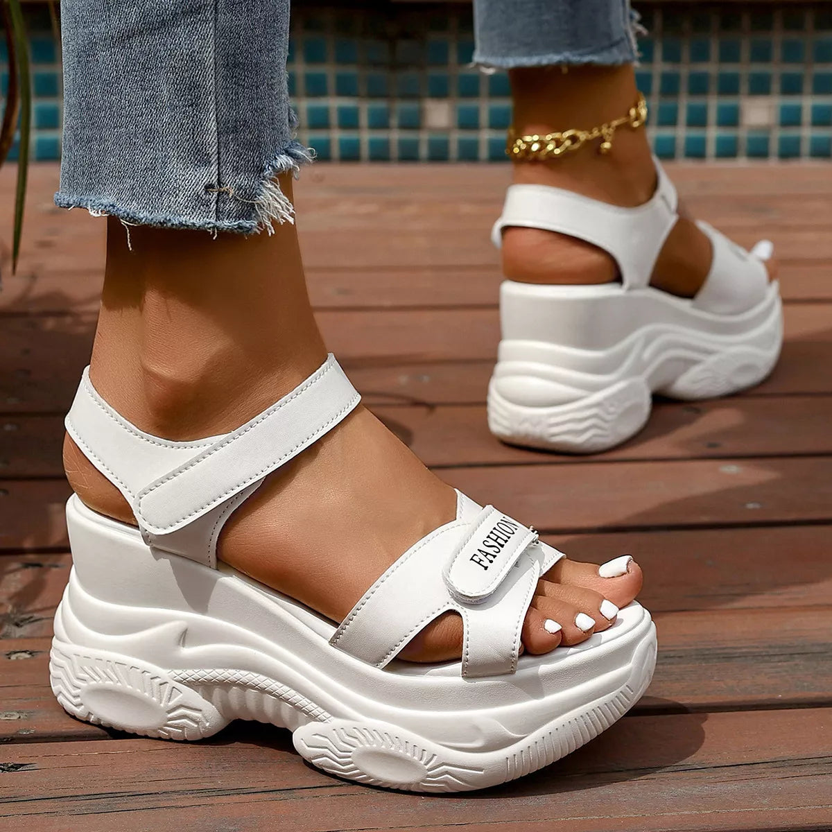 Open Toe Wedge Sandals