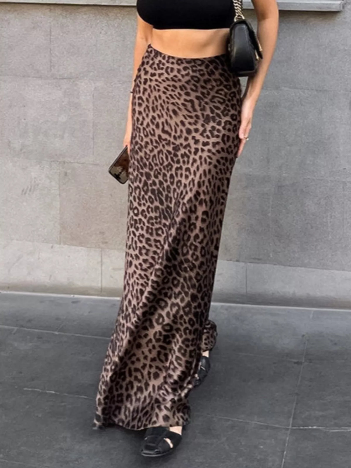 Leopard Print Maxi Skirt