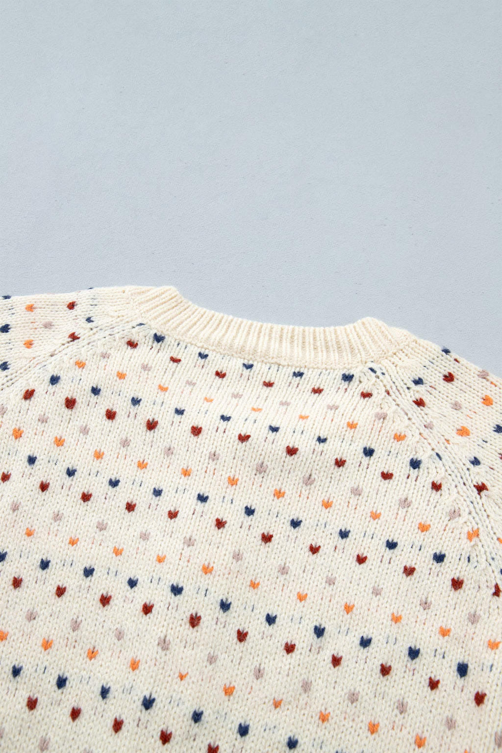 Beige Geometric Print Button Front Long Sleeve Regular Fit Cardigan