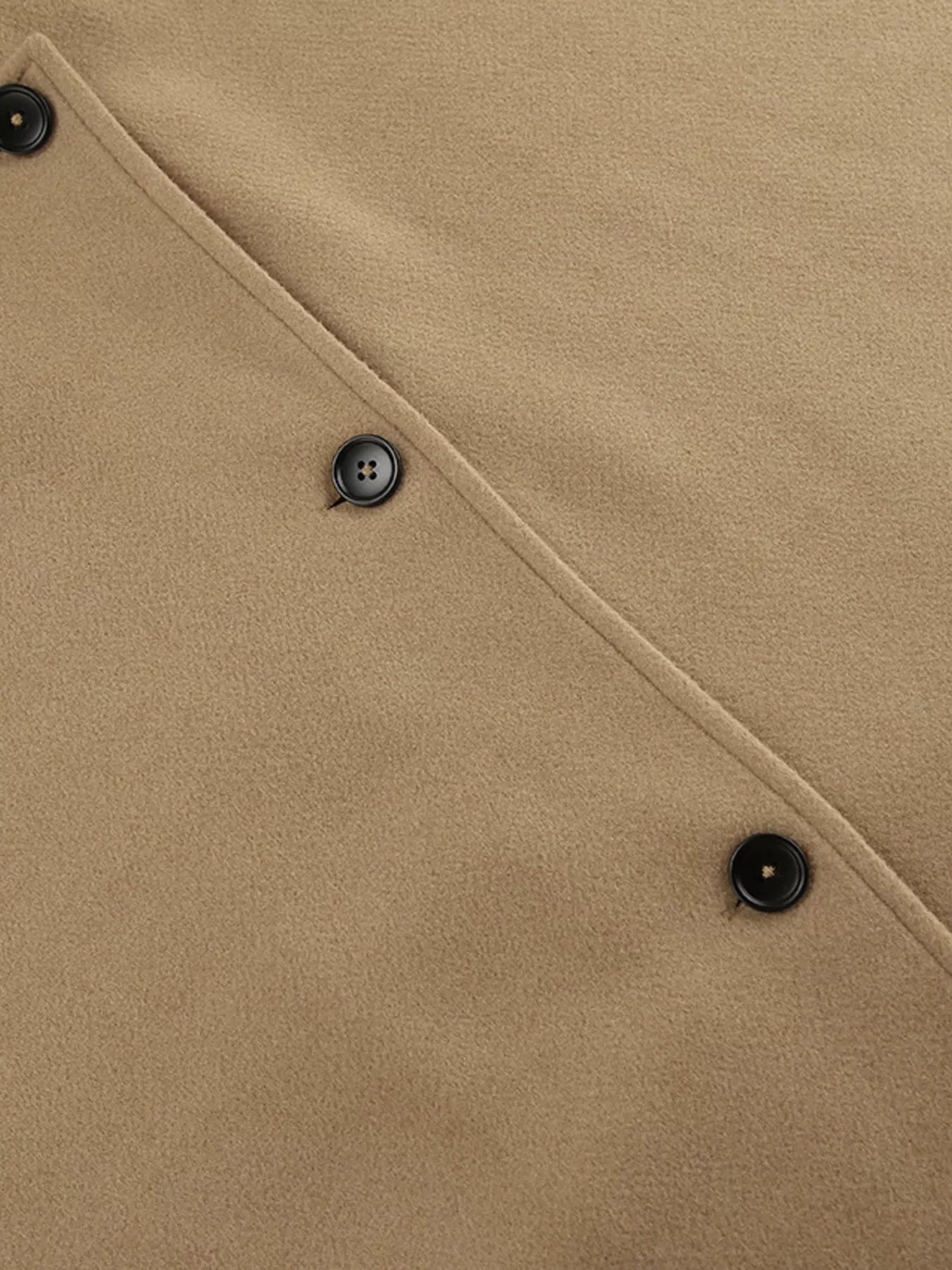 Oversized Lapel Collar Button-Down Coat