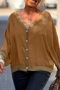 V-Neck Button Up Shirt