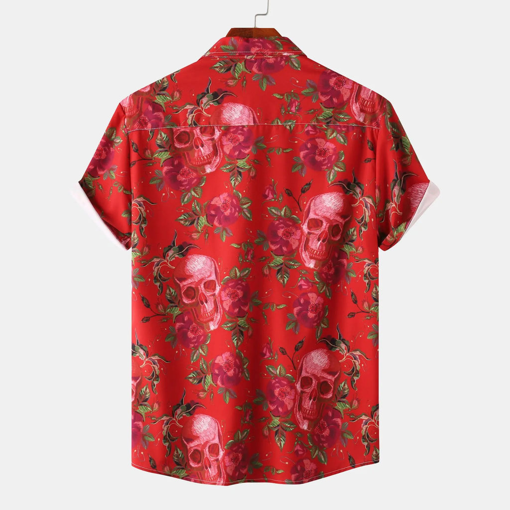 Printed Short Sleeve Casual Shirt