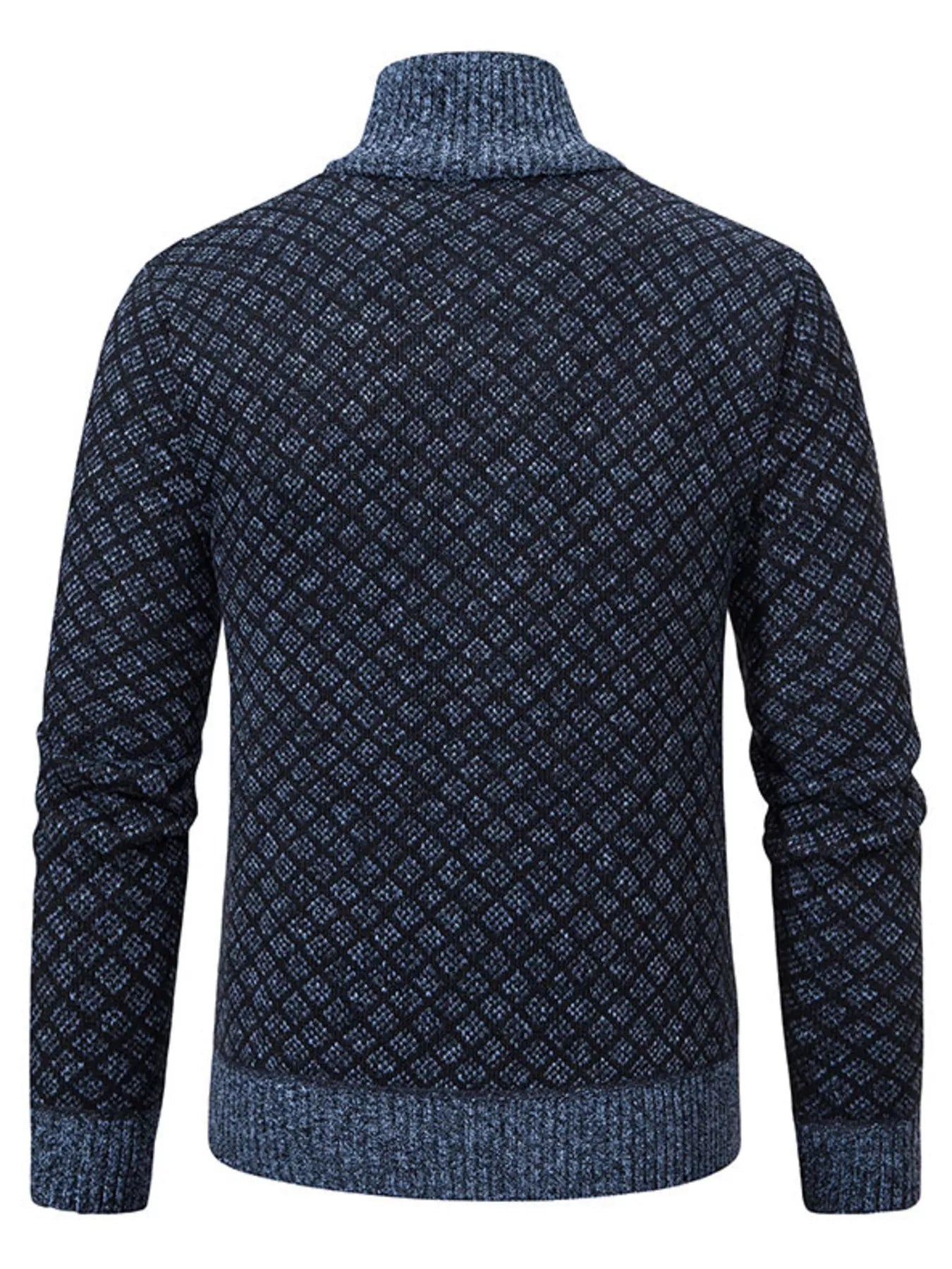 Men's Plus Size Textured Zip-Up Cardigan