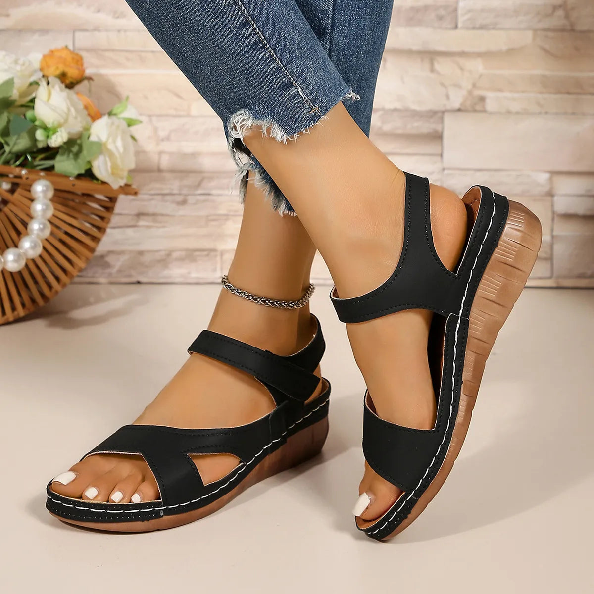 Open Toe Wedge Sandals