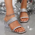 Open Toe Block Heels Sandals