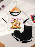 Children's Giraffe Graphic Tee and Shorts Set