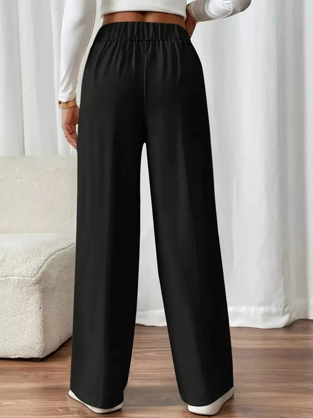 Full Size High-Waisted Wide-Leg Pants Plus Size
