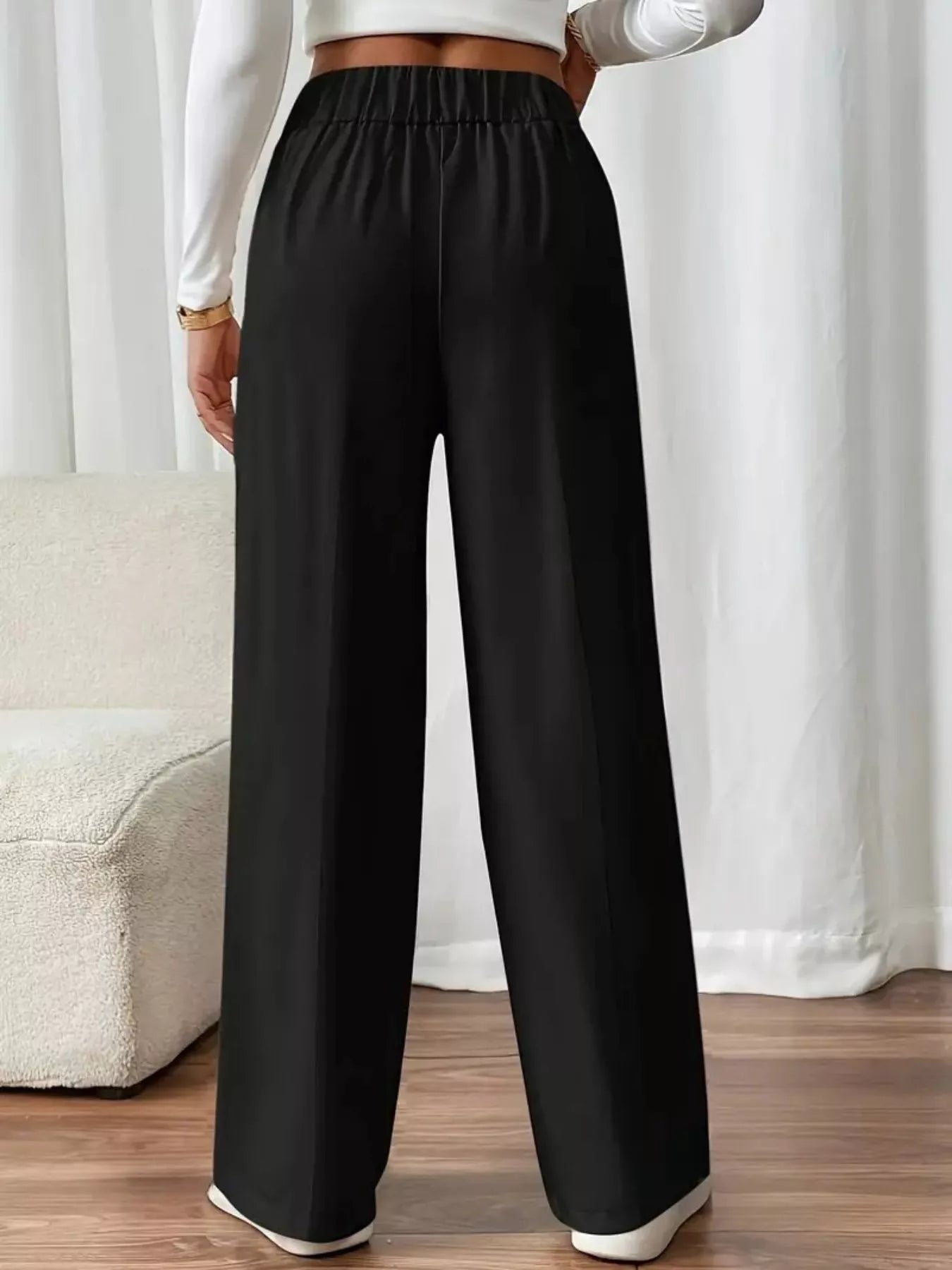 Full Size High-Waisted Wide-Leg Pants Plus Size