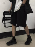 Men's Full Size Raw Hem Shorts Plus Size