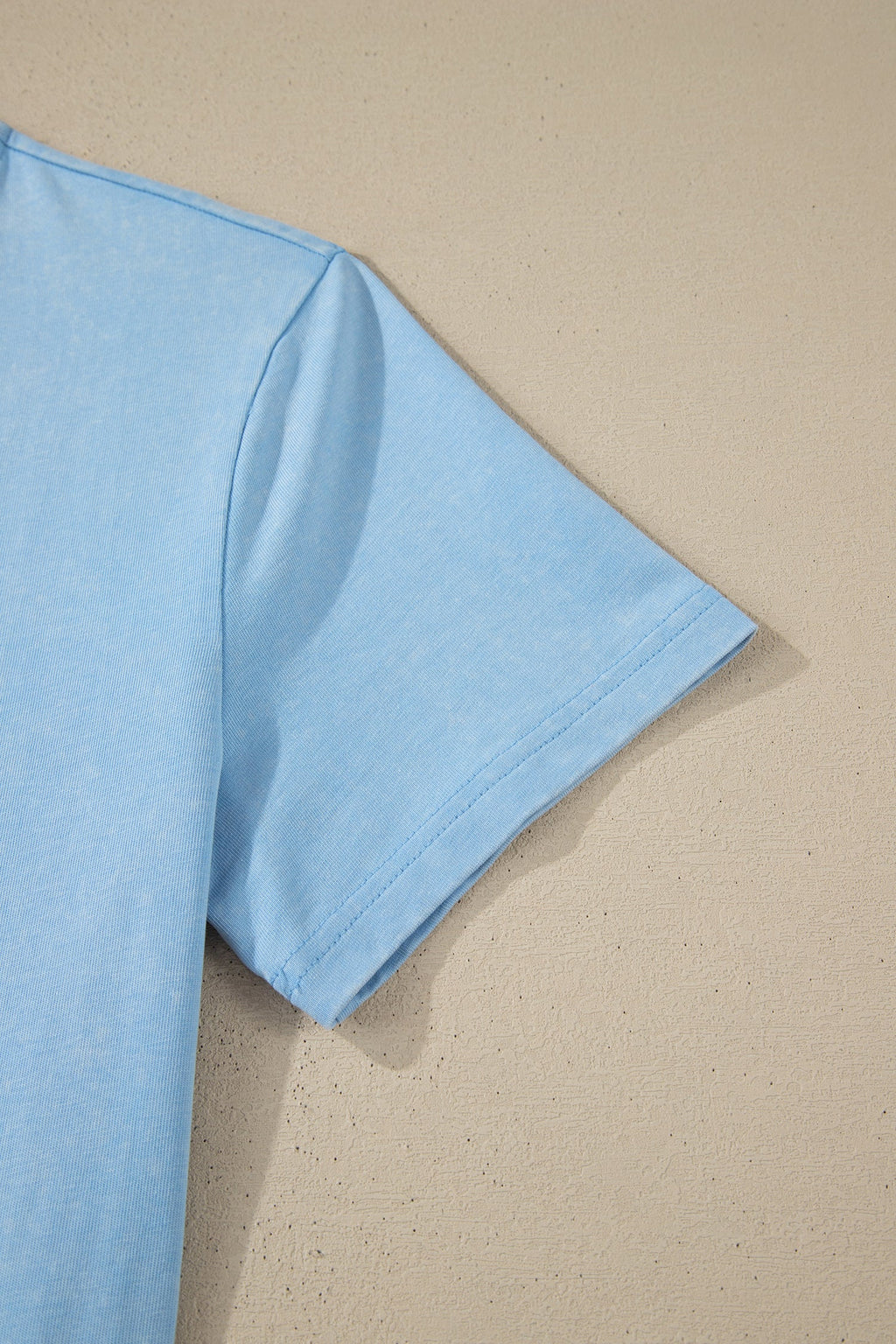 Beau Blue Mineral Wash V Neck Tee Matching Skort Set