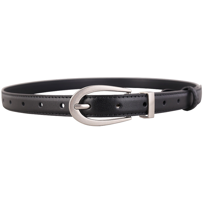 Leather Skinny Belt
