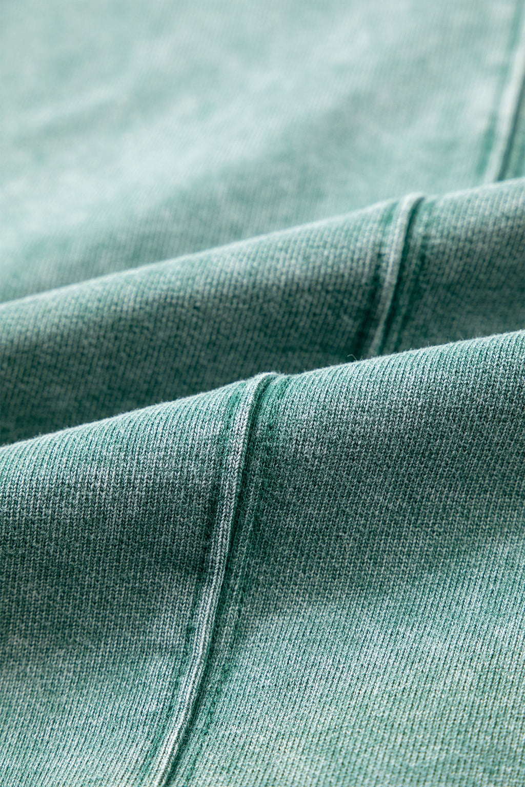 Evergreen Mineral Washed Zip Open-Front Jacket Style Cotton Sweatshirt